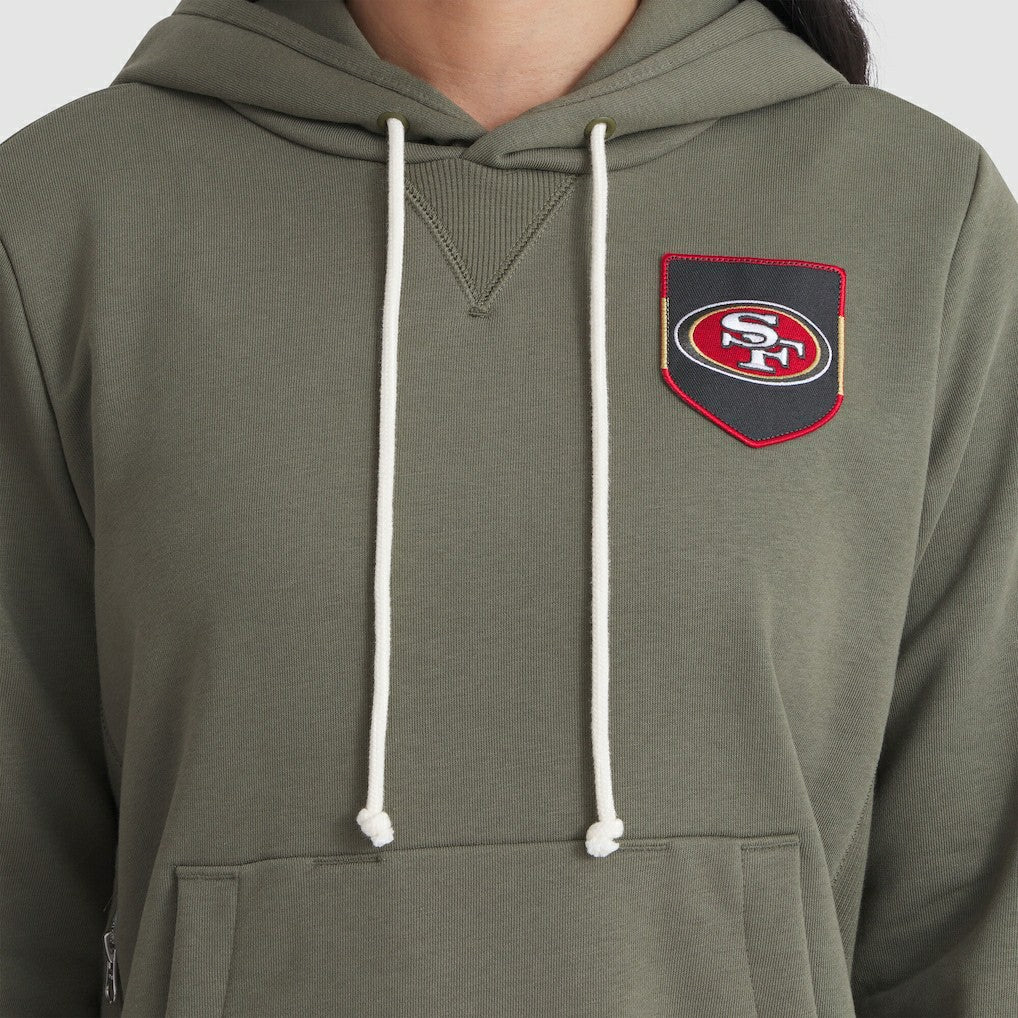San Francisco 49ers Women's 2025 Salute to Service Sideline Standard Issue Dri-FIT Hoodie - Olive - Nike