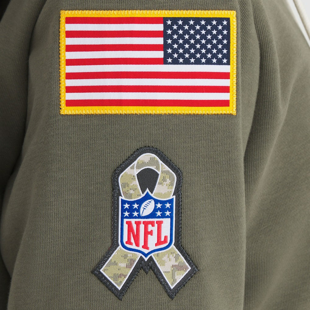 San Francisco 49ers Women's 2025 Salute to Service Sideline Standard Issue Dri-FIT Hoodie - Olive - Nike