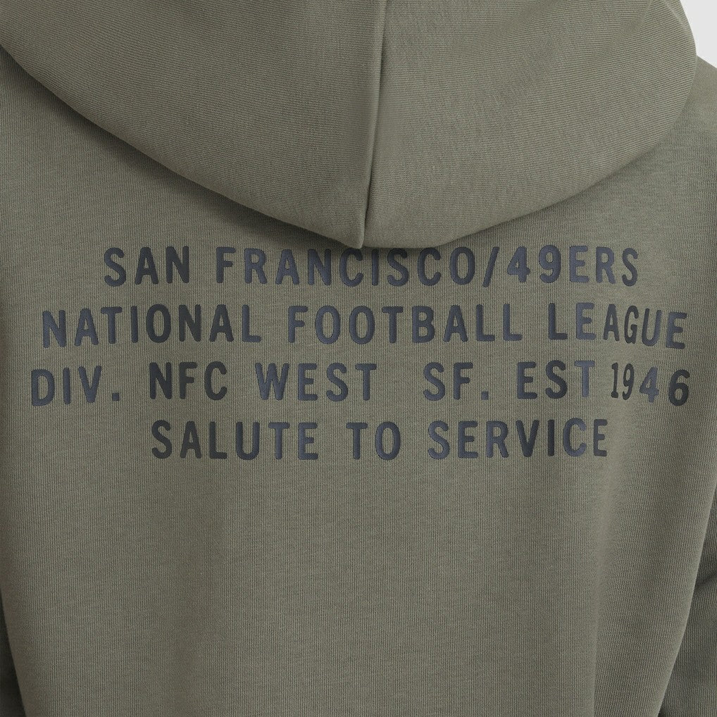 San Francisco 49ers Women's 2025 Salute to Service Sideline Standard Issue Dri-FIT Hoodie - Olive - Nike