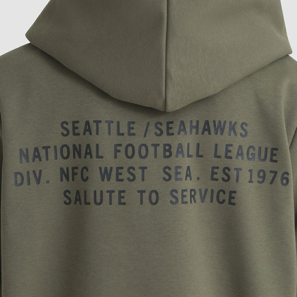 Seattle Seahawks Women's 2025 Salute to Service Sideline Standard Issue Dri-FIT Hoodie - Olive - Nike
