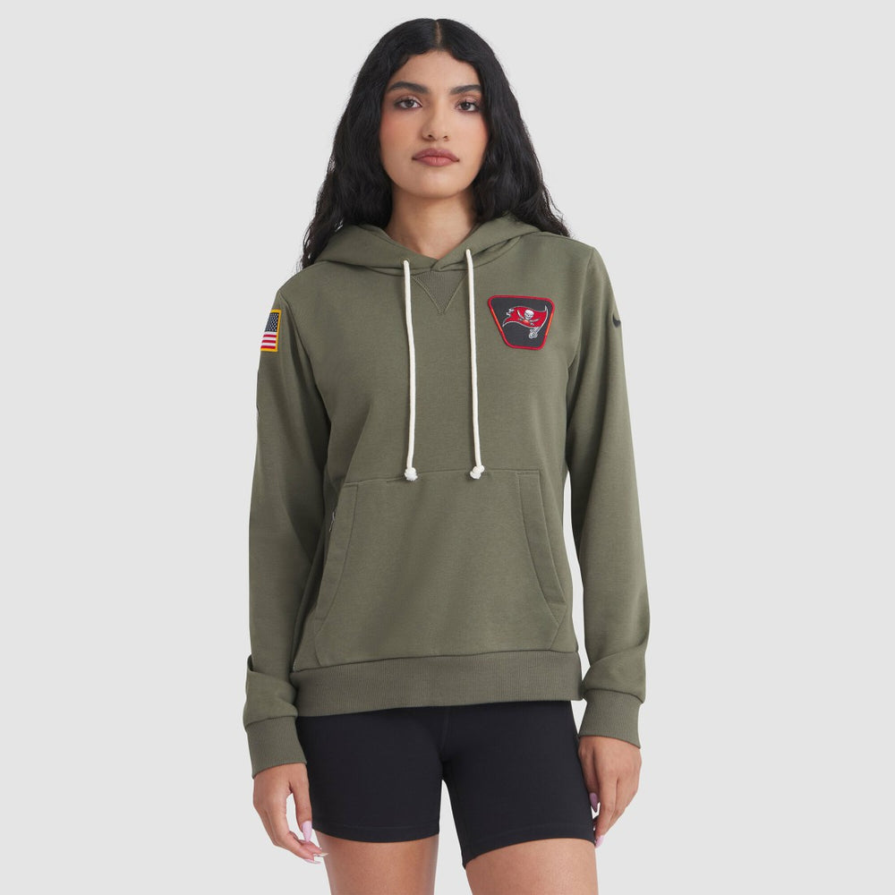 Tampa Bay Buccaneers Women's 2025 Salute to Service Sideline Standard Issue Dri-FIT Hoodie - Olive - Nike