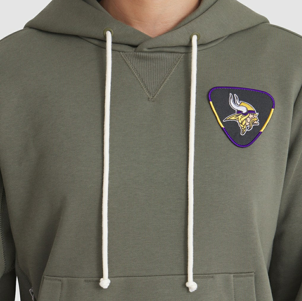 Minnesota Vikings Women's 2025 Salute to Service Sideline Standard Issue Dri-FIT Hoodie - Olive - Nike
