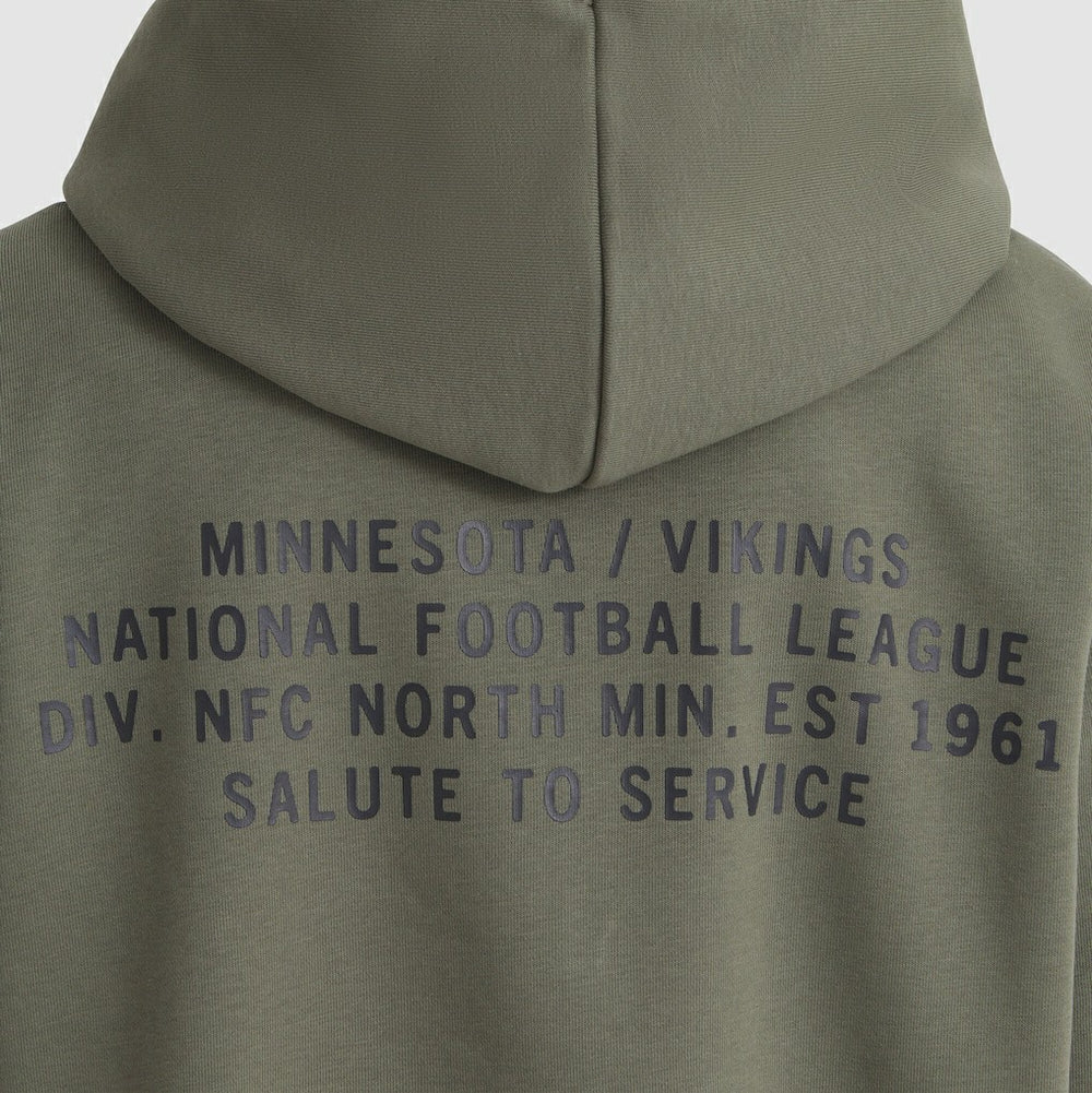 Minnesota Vikings Women's 2025 Salute to Service Sideline Standard Issue Dri-FIT Hoodie - Olive - Nike