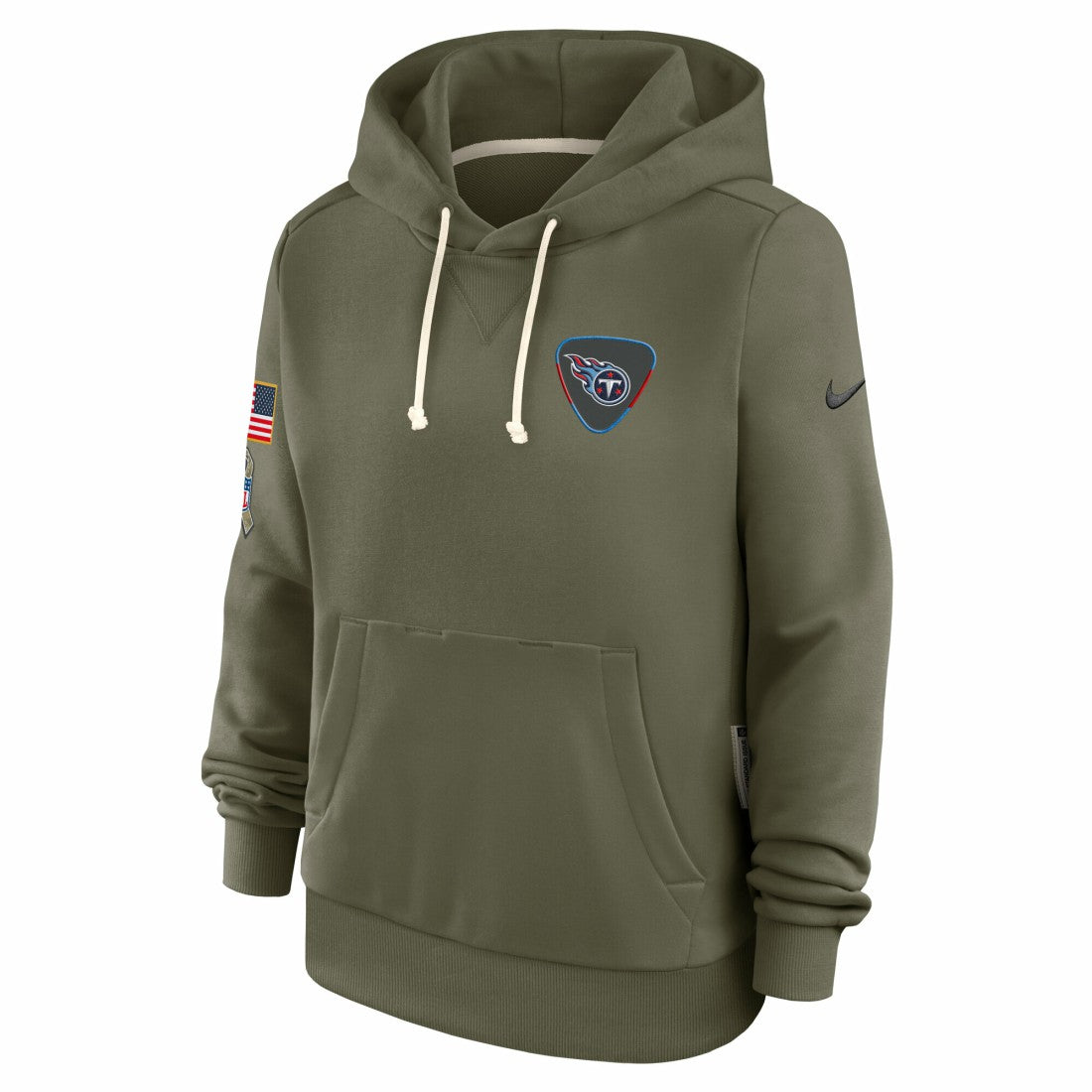 Tennessee Titans Women's 2025 Salute to Service Sideline Standard Issue Dri-FIT Hoodie - Olive - Nike
