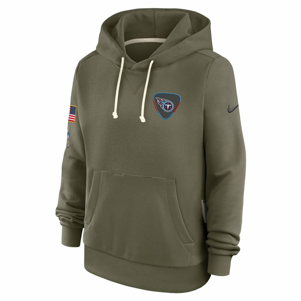 Tennessee Titans Women's 2025 Salute to Service Sideline Standard Issue Dri-FIT Hoodie - Olive - Nike