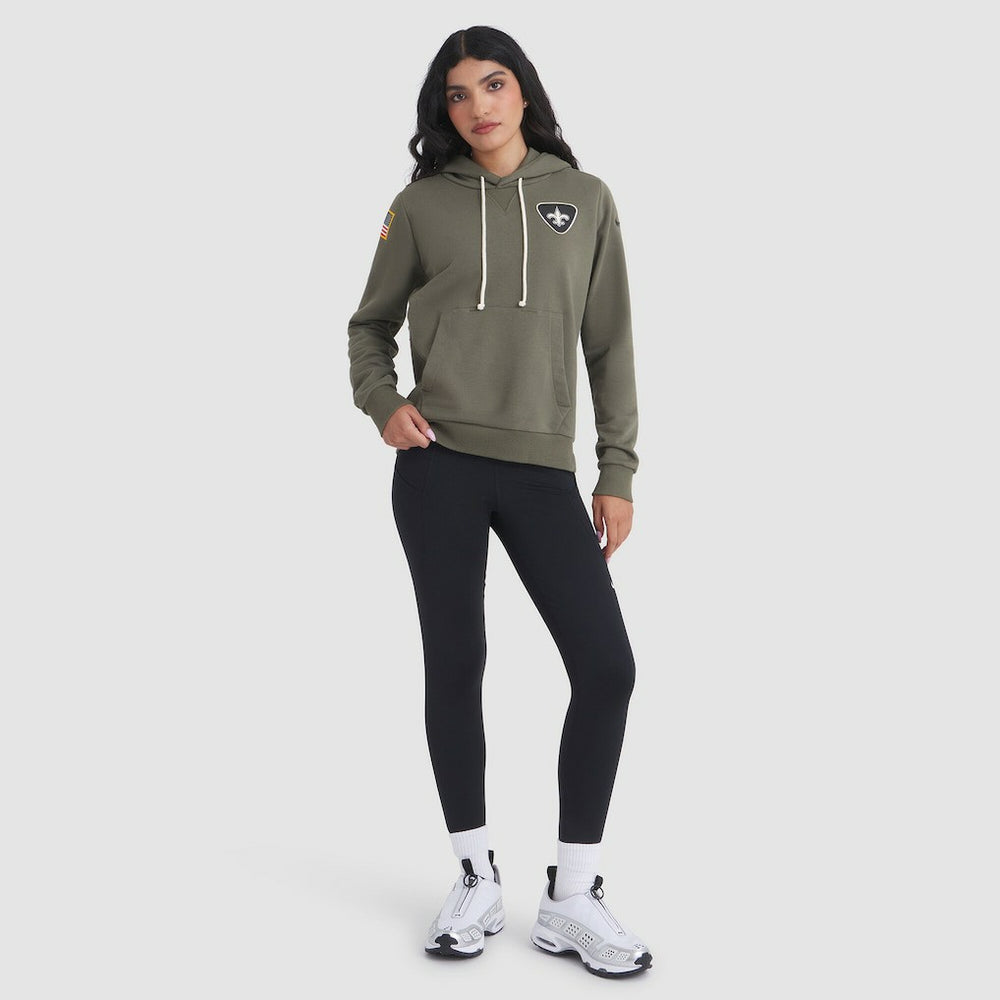 New Orleans Saints Women's 2025 Salute to Service Sideline Standard Issue Dri-FIT Hoodie - Olive - Nike