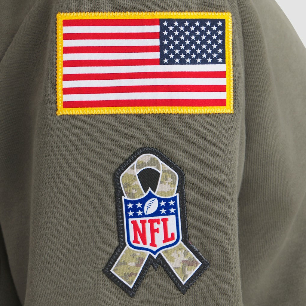 New Orleans Saints Women's 2025 Salute to Service Sideline Standard Issue Dri-FIT Hoodie - Olive - Nike