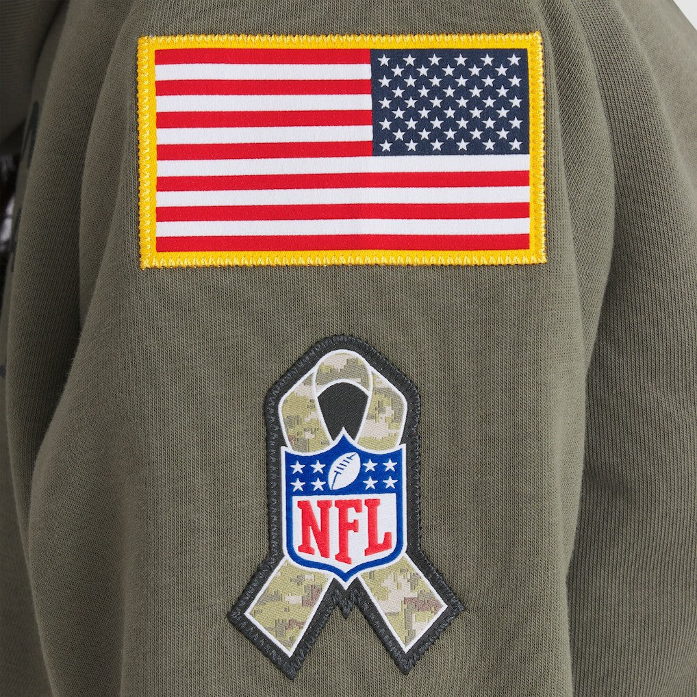 Cleveland Browns Women's 2025 Salute to Service Sideline Standard Issue Dri-FIT Hoodie - Olive - Nike