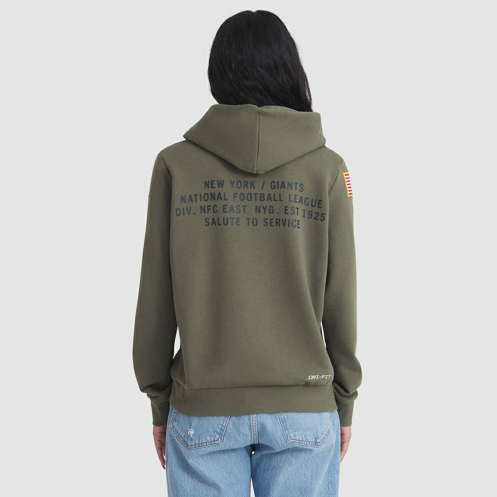 New York Giants Women's 2025 Salute to Service Sideline Standard Issue Dri-FIT Hoodie - Olive - Nike