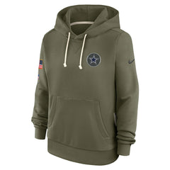 Dallas Cowboys Women's 2025 Salute to Service Sideline Standard Issue Dri-FIT Hoodie - Olive - Nike