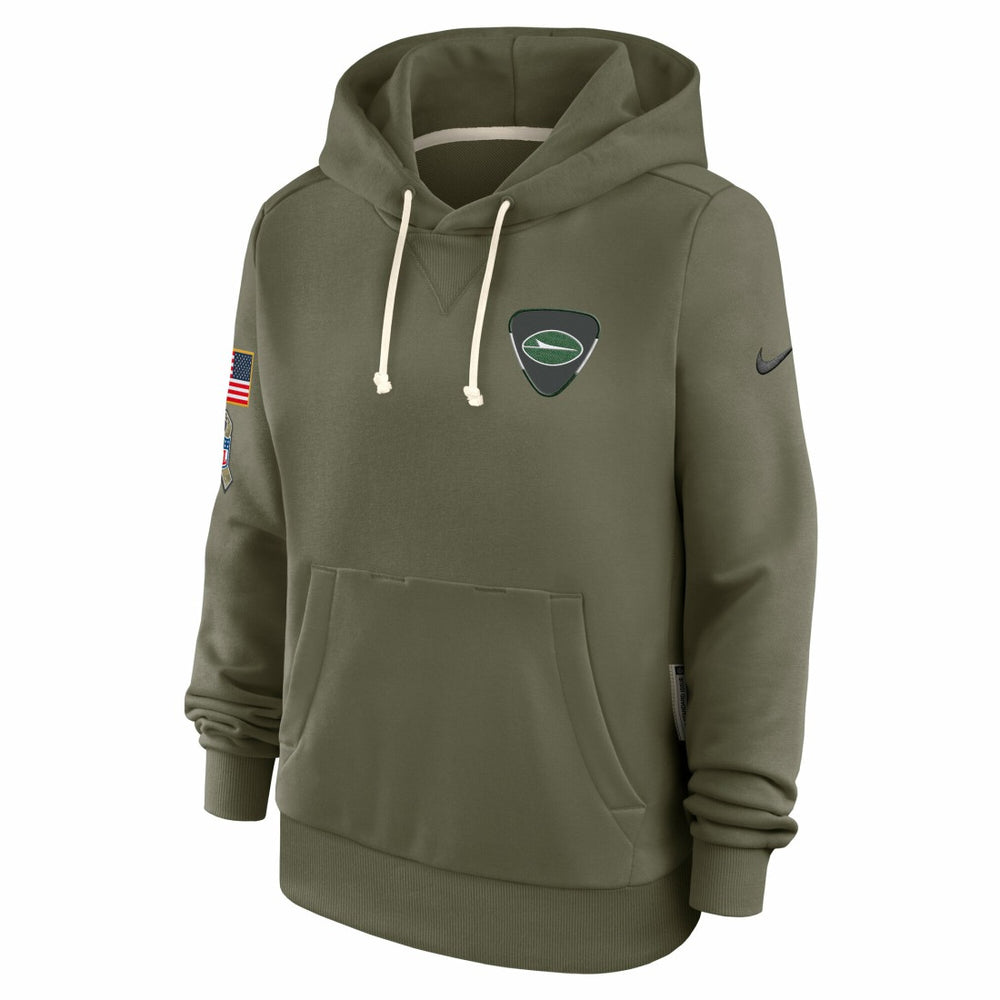 New York Jets Women's 2025 Salute to Service Sideline Standard Issue Dri-FIT Hoodie - Olive - Nike