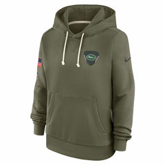 New York Jets Women's 2025 Salute to Service Sideline Standard Issue Dri-FIT Hoodie - Olive - Nike