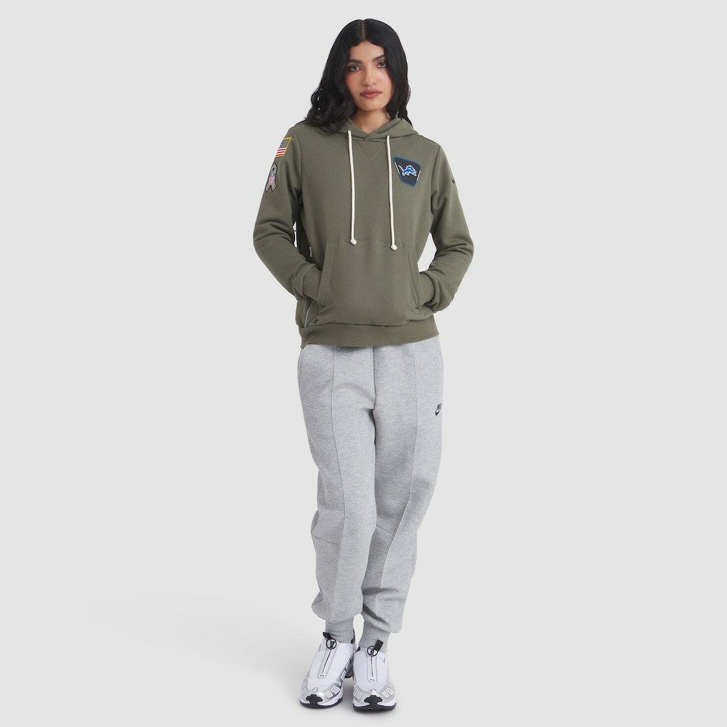 Detroit Lions Women's 2025 Salute to Service Sideline Standard Issue Dri-FIT Hoodie - Olive - Nike