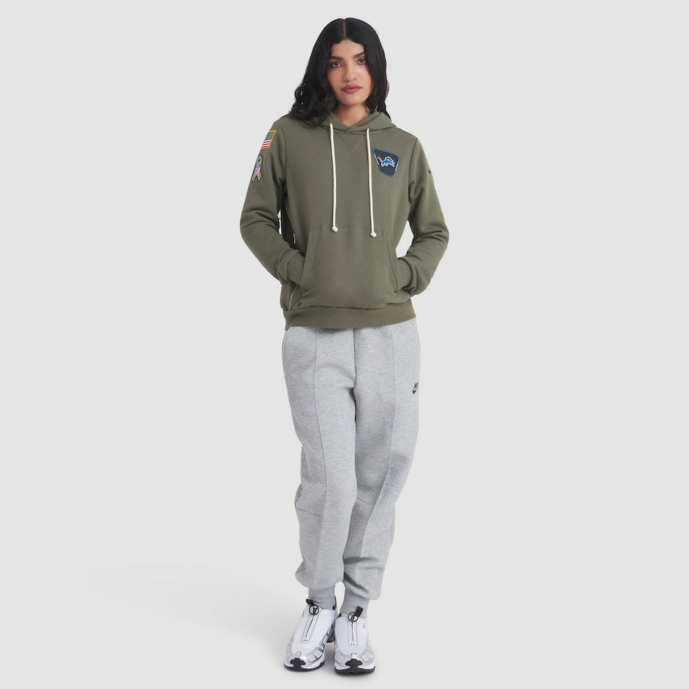 Detroit Lions Women's 2025 Salute to Service Sideline Standard Issue Dri-FIT Hoodie - Olive - Nike