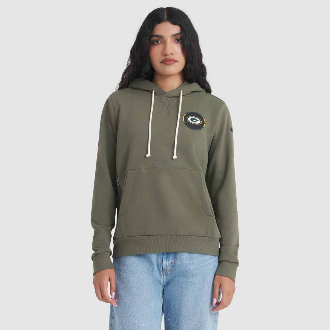 Green Bay Packers Women's 2025 Salute to Service Sideline Standard Issue Dri-FIT Hoodie - Olive - Nike
