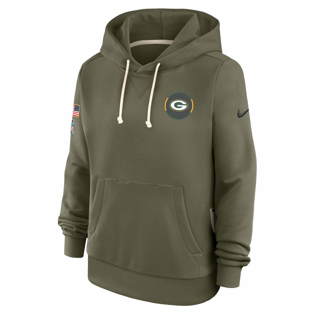 Green Bay Packers Women's 2025 Salute to Service Sideline Standard Issue Dri-FIT Hoodie - Olive - Nike