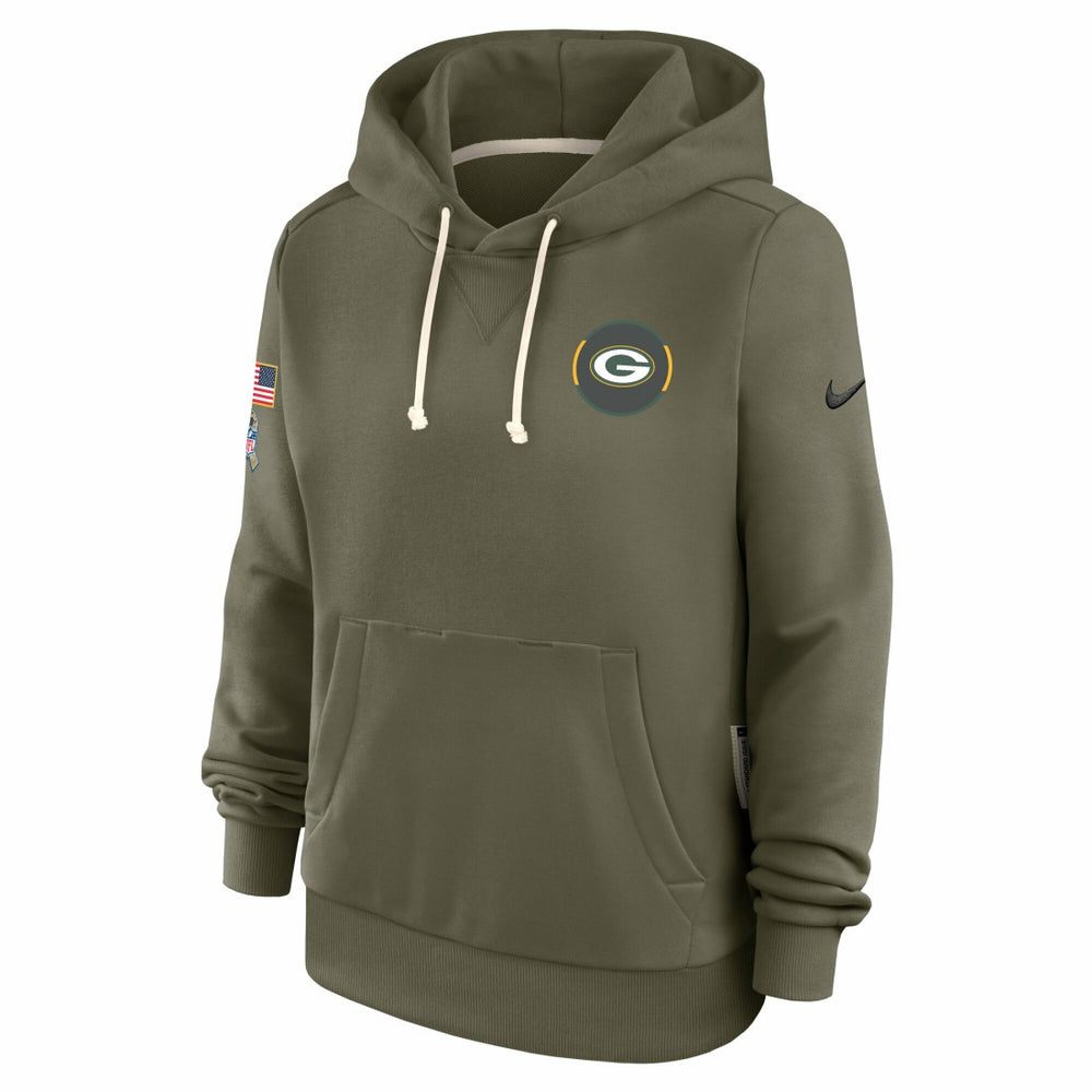 Green Bay Packers Women's 2025 Salute to Service Sideline Standard Issue Dri-FIT Hoodie - Olive - Nike