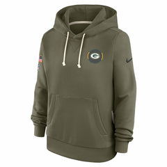 Green Bay Packers Women's 2025 Salute to Service Sideline Standard Issue Dri-FIT Hoodie - Olive - Nike