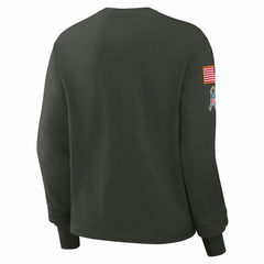 Green Bay Packers Women's 2025 Salute to Service Sideline Dri-FIT Long Sleeve T-Shirt - Dark Green - Nike
