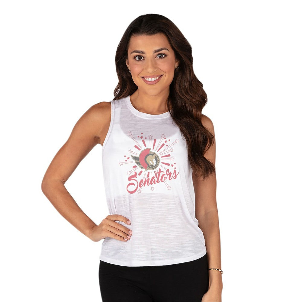 Ottawa Senators Concepts Sport Women's Infuse Knit Tank Top - White | NHL Lifestyle