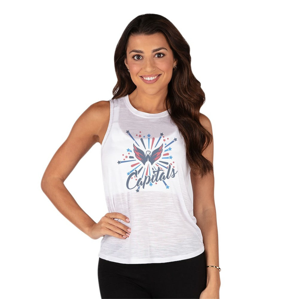 Washington Capitals Concepts Sport Women's Infuse Knit Tank Top - White | NHL Clearance