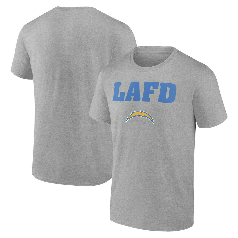 Los Angeles Chargers Unisex LAFD T-Shirt - Gray - NFL