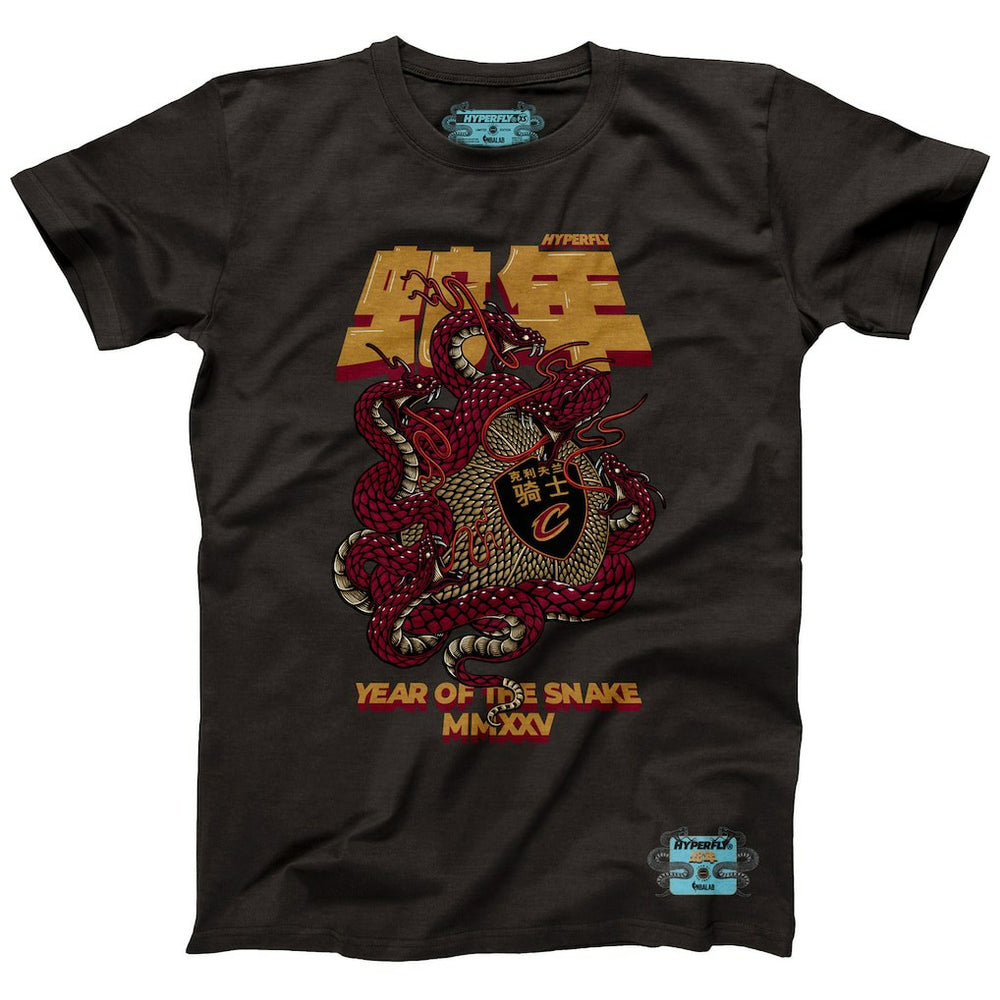 Cleveland Cavaliers NBALab x Hyperfly Unisex Year of the Snake Lunar New Year Collection T-Shirt Heather Black