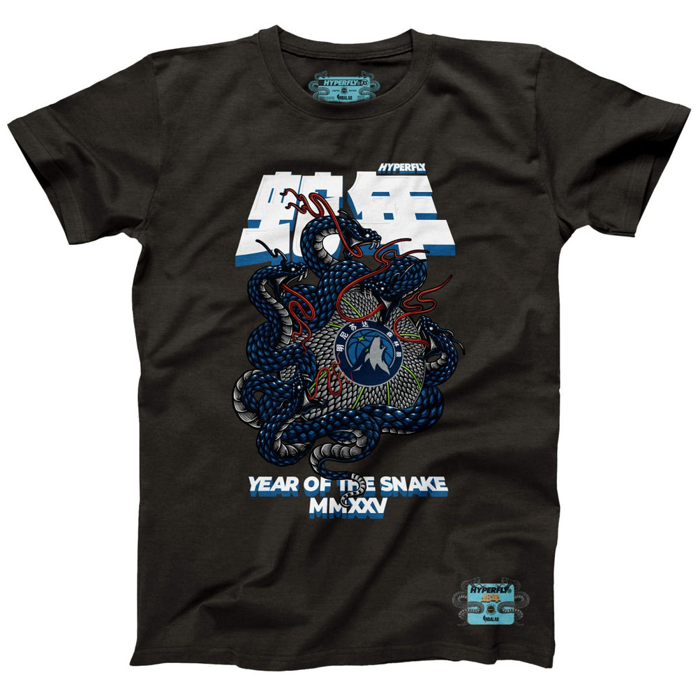 Minnesota Timberwolves NBALab x Hyperfly Unisex Year of the Snake Lunar New Year Collection T-Shirt Heather Black