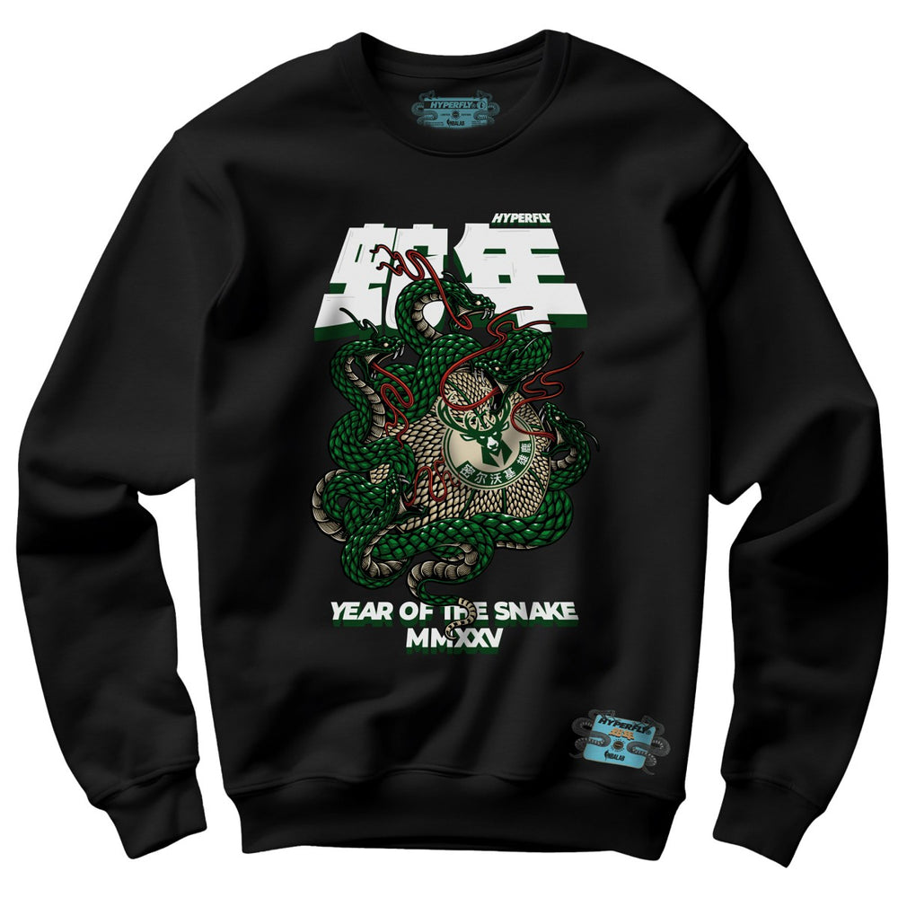 Milwaukee Bucks NBALab x Hyperfly Unisex Year of the Snake Lunar New Year Collection Sweatshirt Black