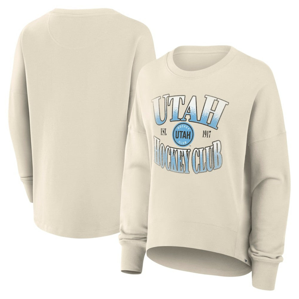 Utah Hockey Club Fanatics Women's Oversized Slice Pullover Sweatshirt - Cream | Fanatics near me