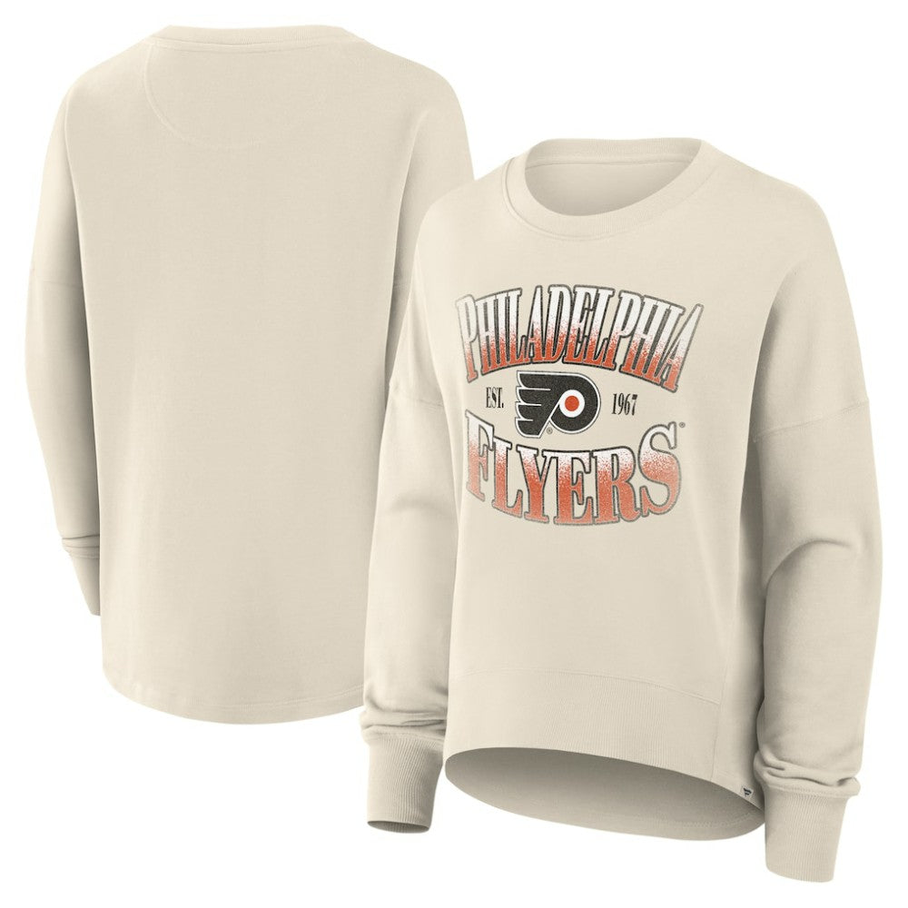 Philadelphia Flyers Fanatics Women's Oversized Slice Pullover Sweatshirt - Cream | Fanatics online