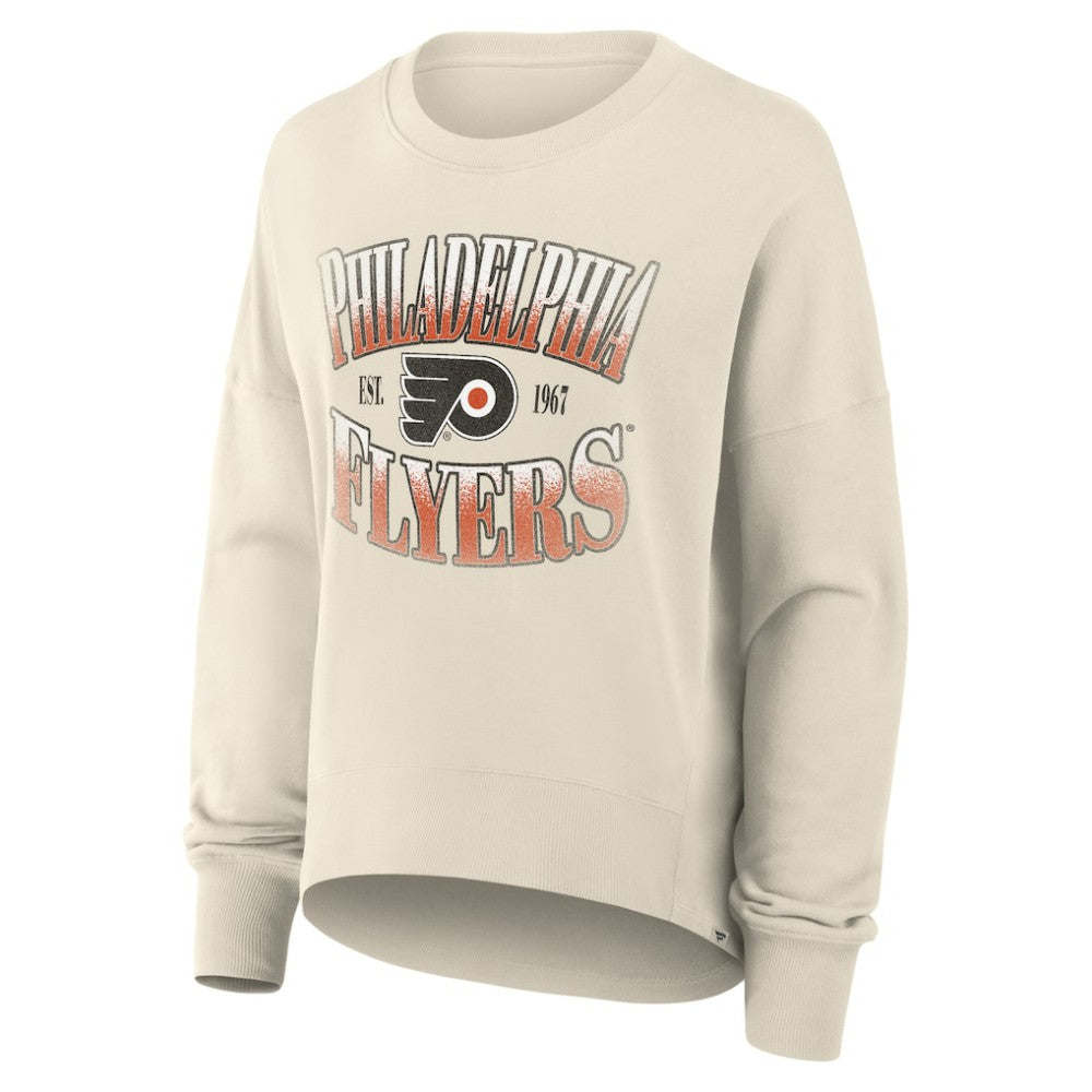 Philadelphia Flyers Fanatics Women's Oversized Slice Pullover Sweatshirt - Cream | Fanatics online