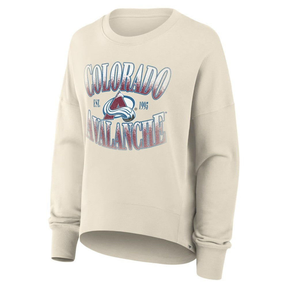 Colorado Avalanche Fanatics Women's Oversized Slice Pullover Sweatshirt - Cream | Fanatics near me