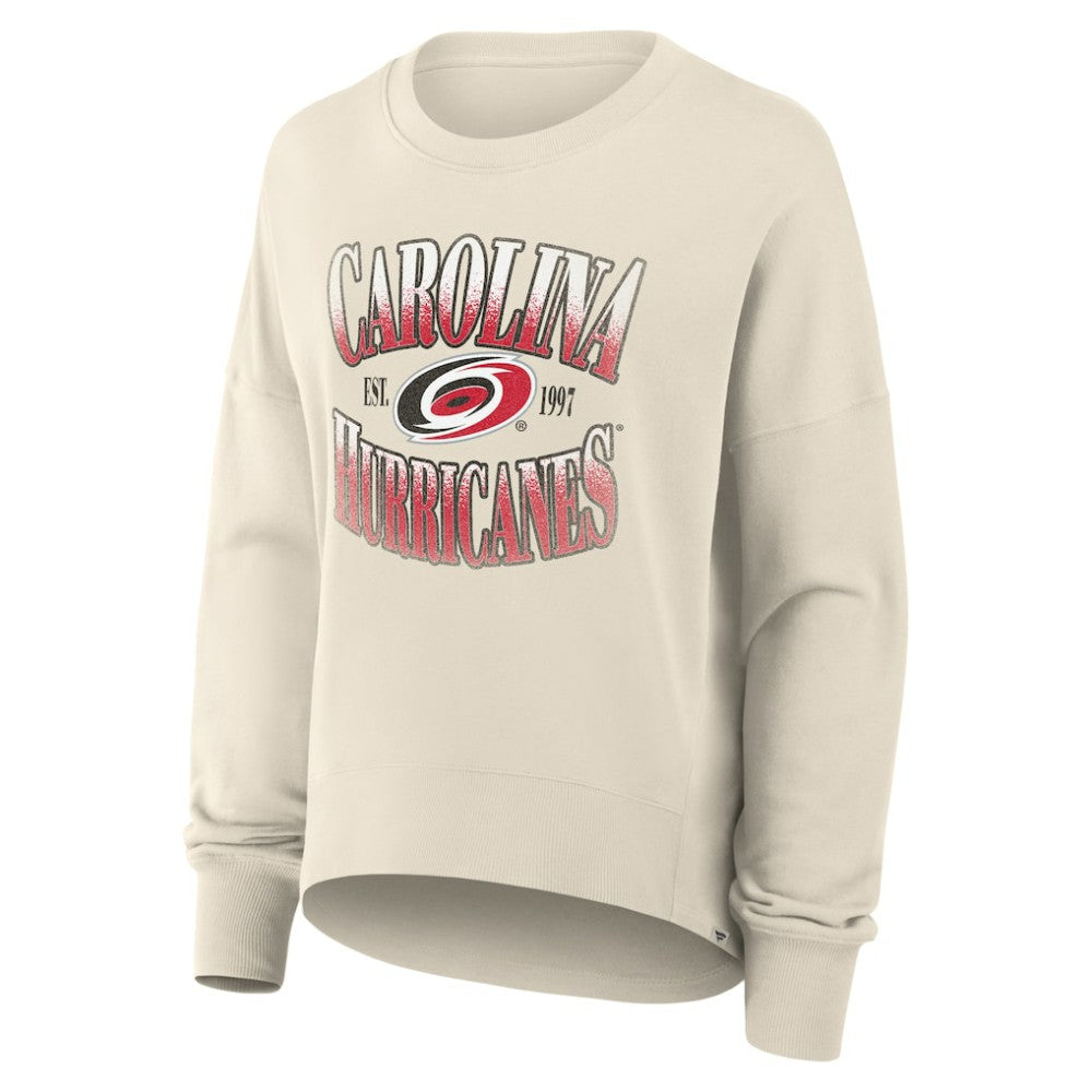 Carolina Hurricanes Fanatics Women's Oversized Slice Pullover Sweatshirt - Cream | Fanatics online