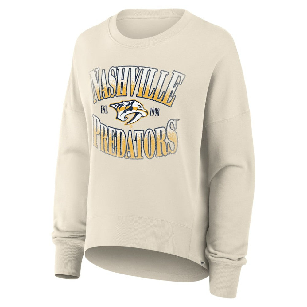Nashville Predators Fanatics Women's Oversized Slice Pullover Sweatshirt - Cream | Fanatics near me