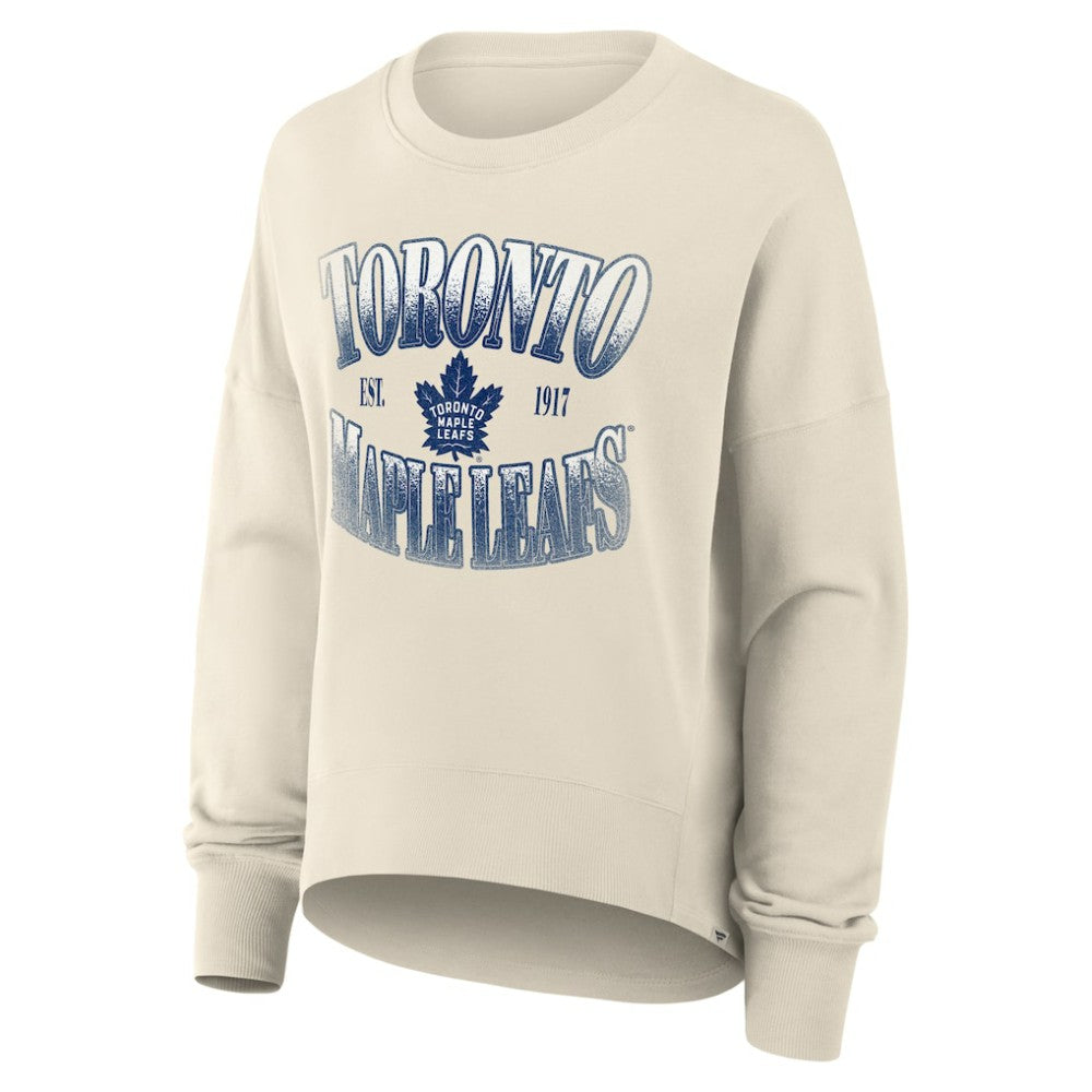 Toronto Maple Leafs Fanatics Women's Oversized Slice Pullover Sweatshirt - Cream | Fanatics sale