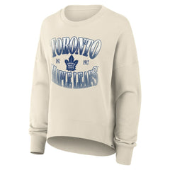 Toronto Maple Leafs Fanatics Women's Oversized Slice Pullover Sweatshirt - Cream | Fanatics sale