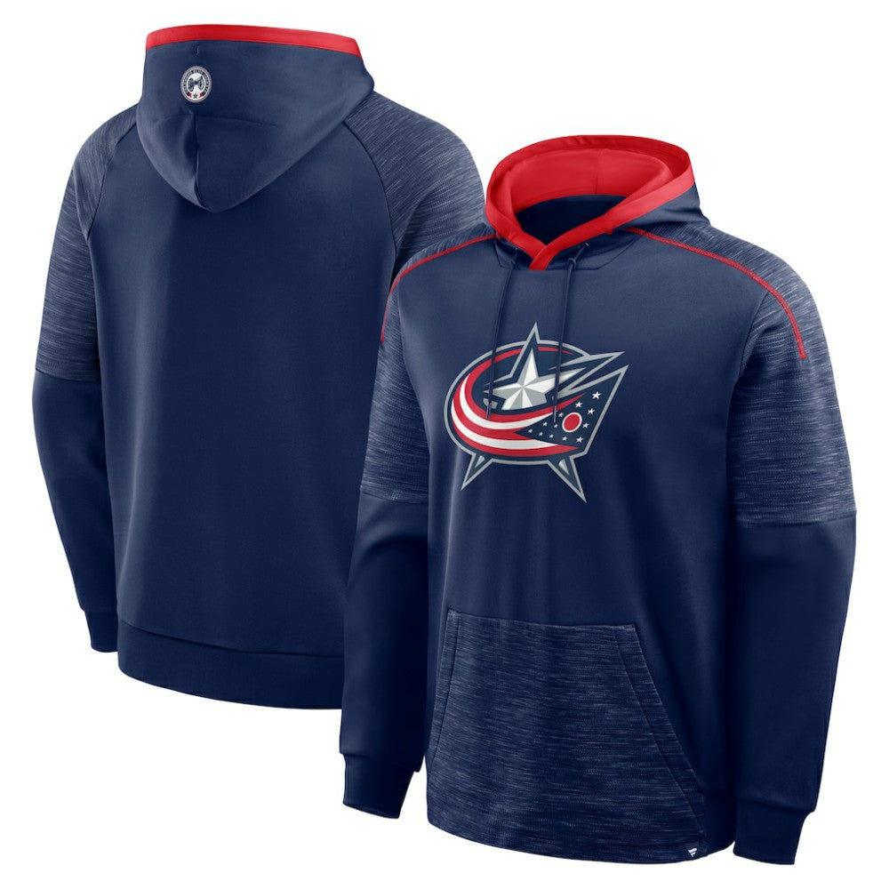 Columbus Blue Jackets Fanatics Goaltender Defender Pullover Hoodie - Navy | Fanatics Clearance