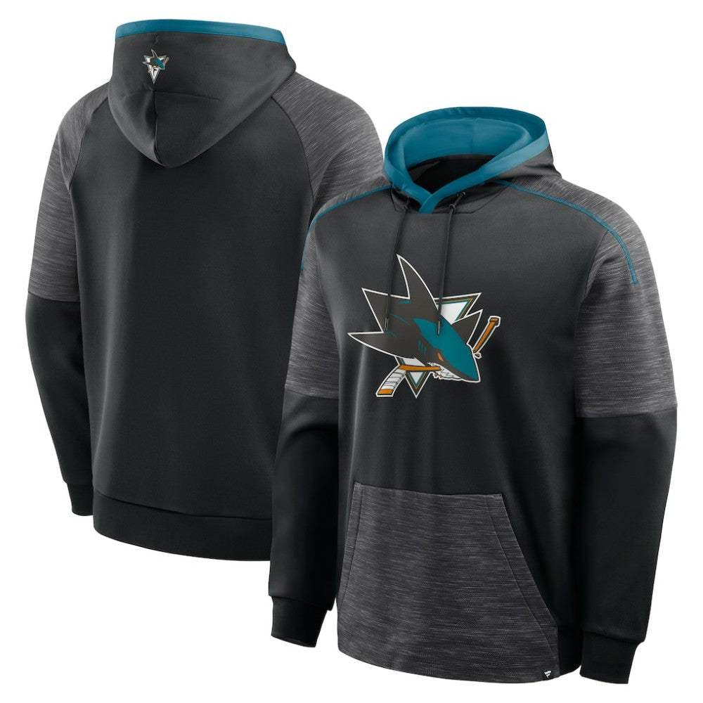 San Jose Sharks Fanatics Goaltender Defender Pullover Hoodie - Black | Fanatics Clearance