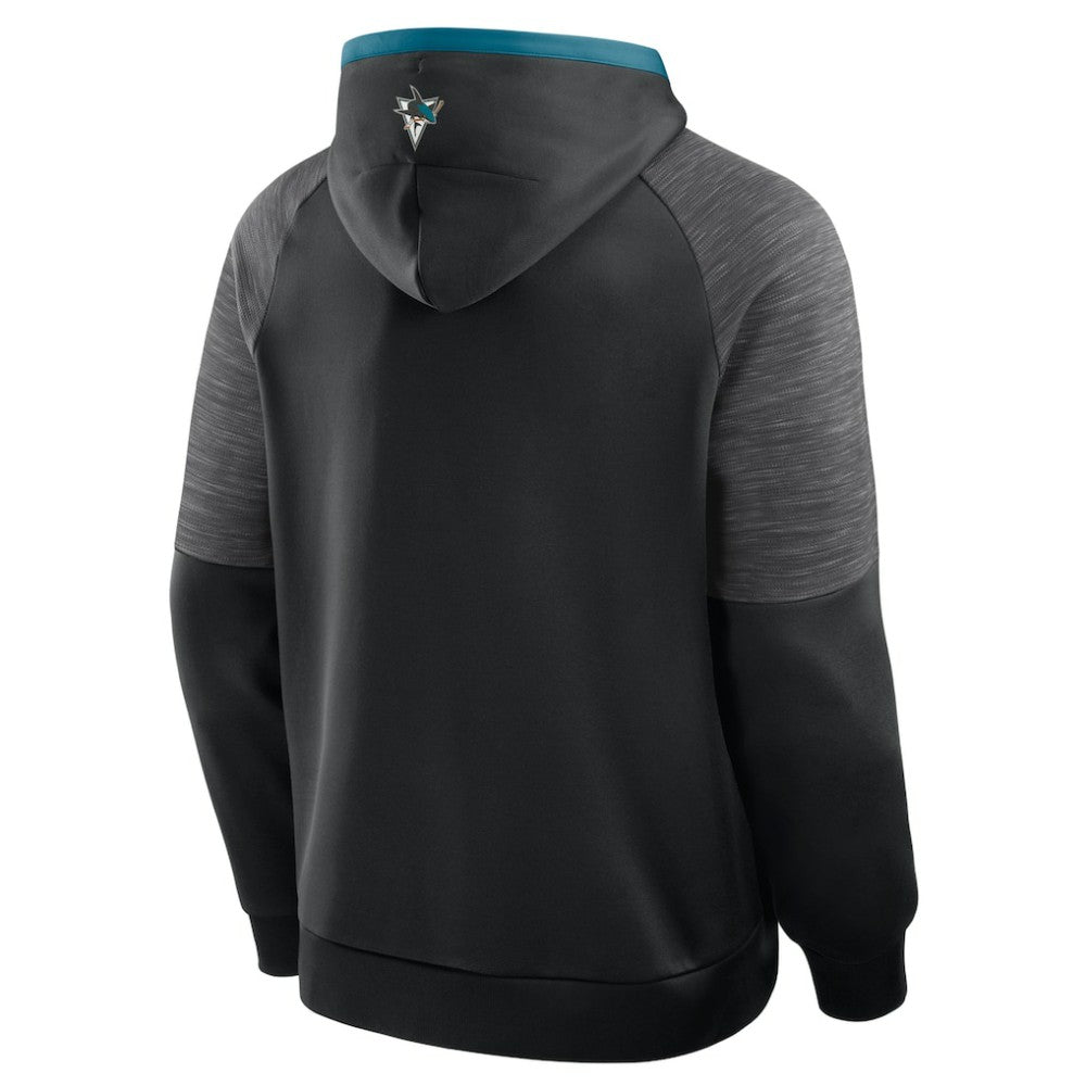 San Jose Sharks Fanatics Goaltender Defender Pullover Hoodie - Black | Fanatics Clearance