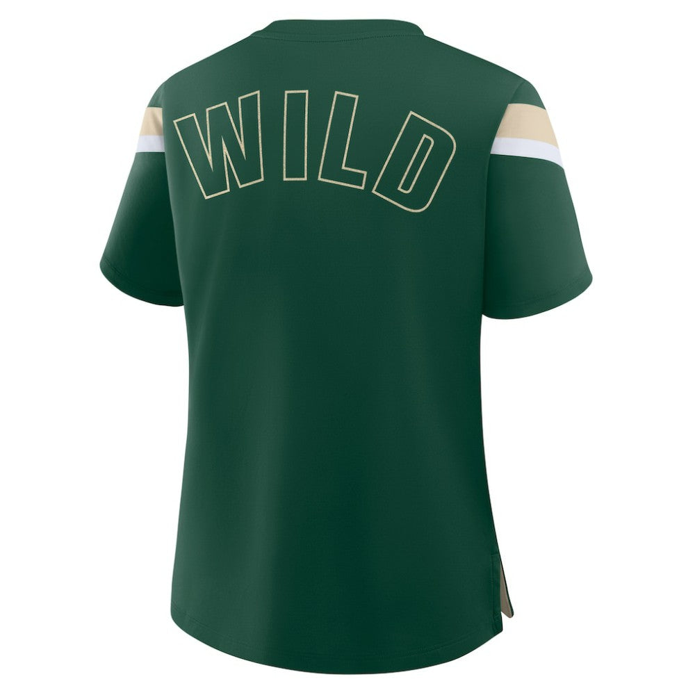 Minnesota Wild Fanatics Women's Offside Athena T-Shirt - Green | Fanatics Lifestyle