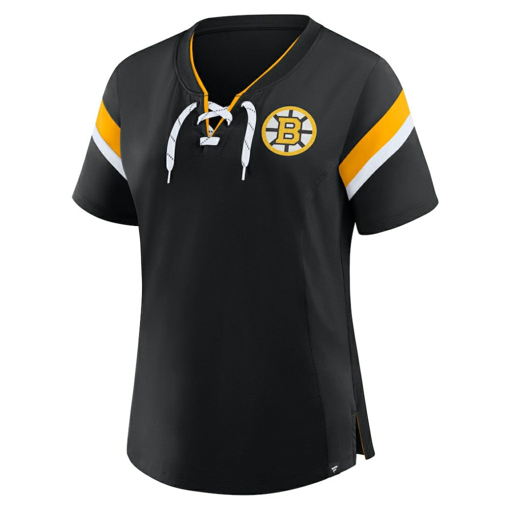 Boston Bruins Fanatics Women's Offside Athena T-Shirt - Black | Fanatics Lifestyle