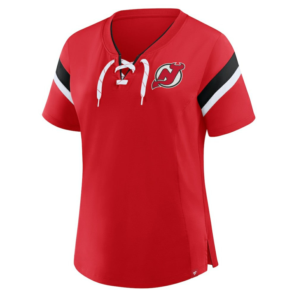 New Jersey Devils Fanatics Women's Offside Athena T-Shirt - Red | Fanatics online