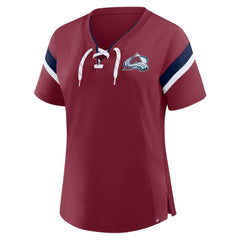 Colorado Avalanche Fanatics Women's Offside Athena T-Shirt - Burgundy | Fanatics Clearance