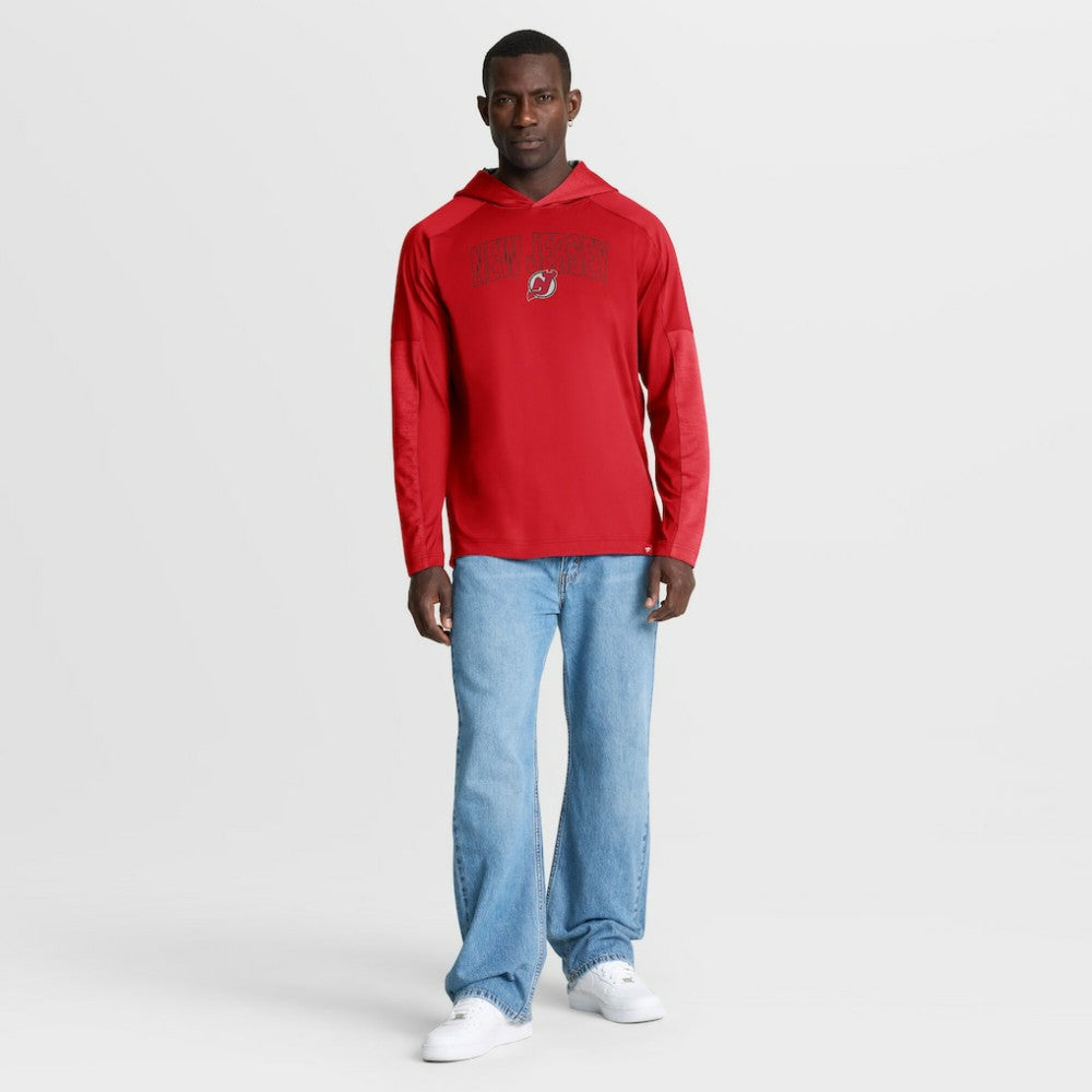 New Jersey Devils Fanatics Penalty Shot Long Sleeve Hoodie T-Shirt - Red | Fanatics on sale