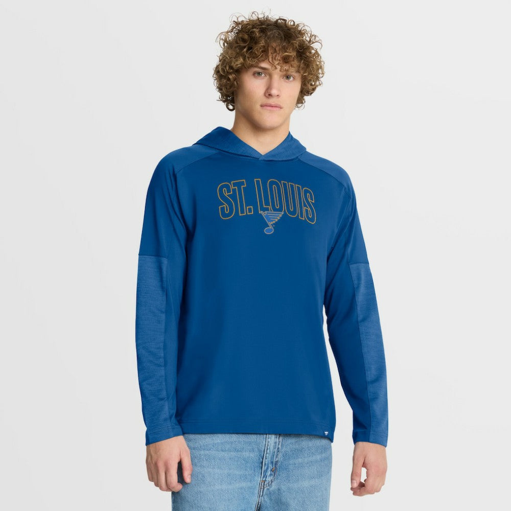 St. Louis Blues Fanatics Penalty Shot Long Sleeve Hoodie T-Shirt - Blue | Fanatics Lifestyle