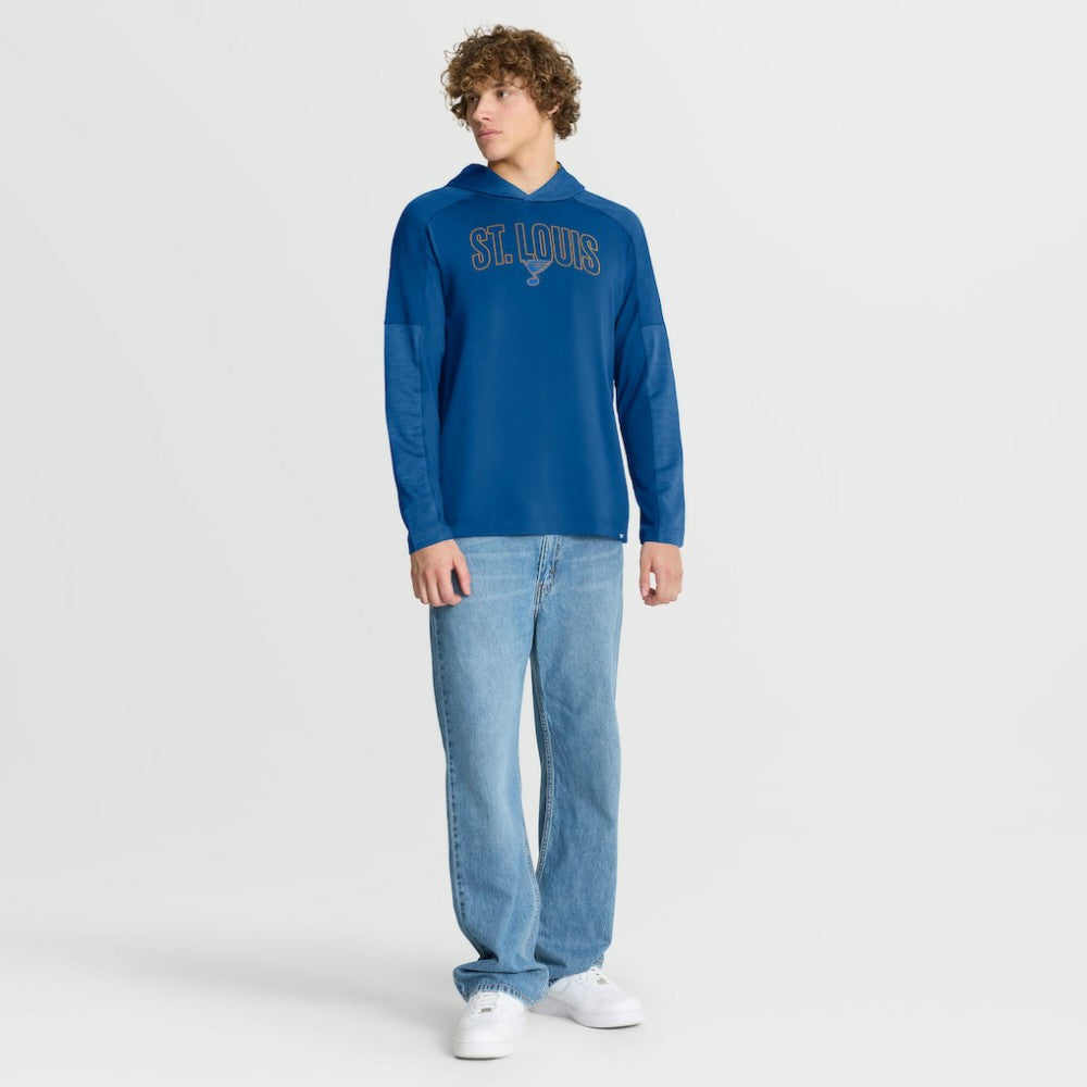 St. Louis Blues Fanatics Penalty Shot Long Sleeve Hoodie T-Shirt - Blue | Fanatics Lifestyle