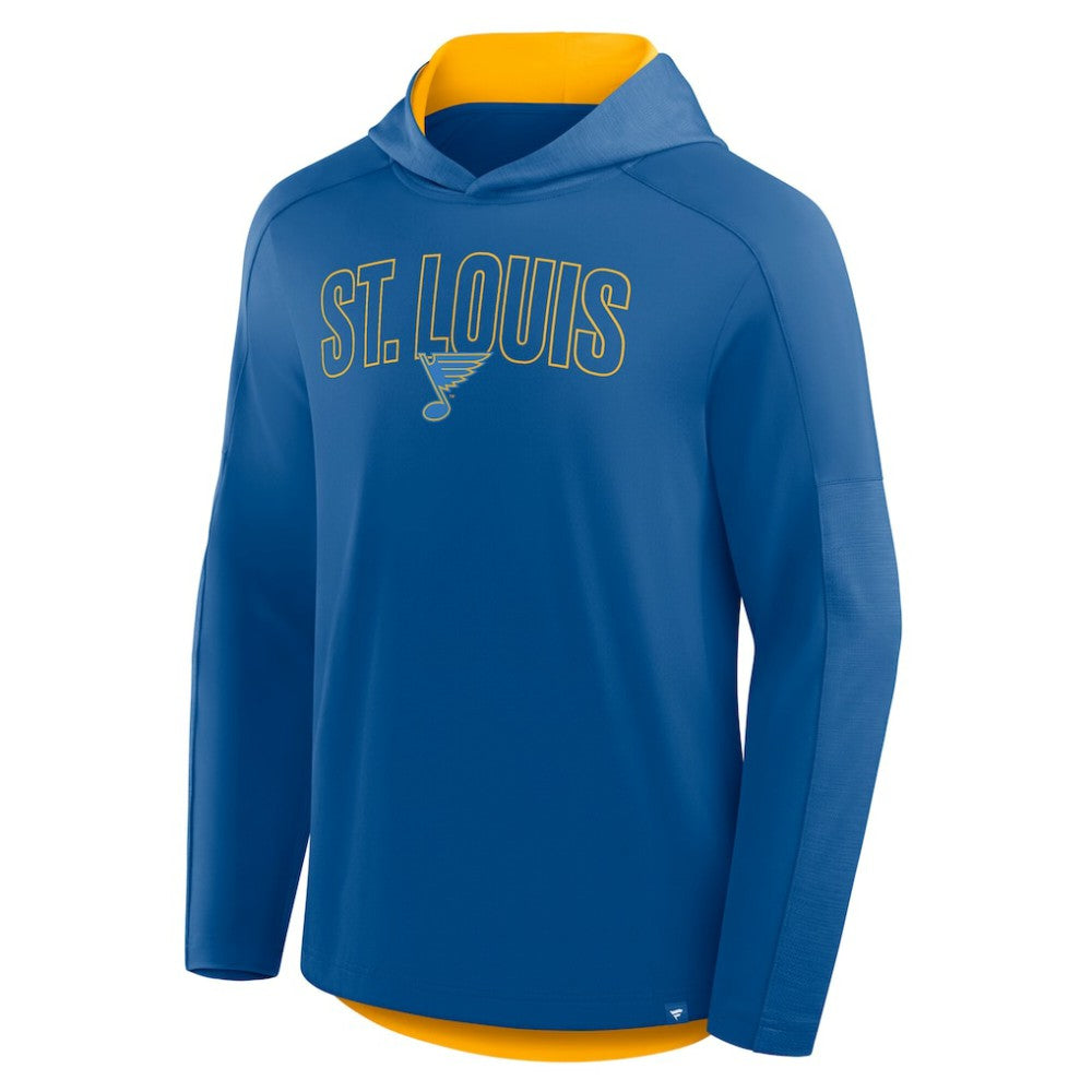 St. Louis Blues Fanatics Penalty Shot Long Sleeve Hoodie T-Shirt - Blue | Fanatics Lifestyle