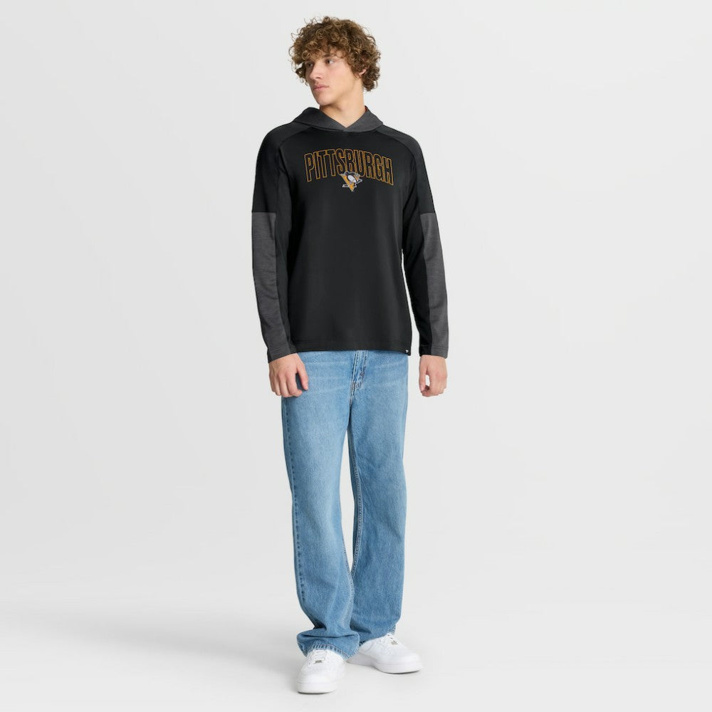 Pittsburgh Penguins Fanatics Penalty Shot Long Sleeve Hoodie T-Shirt - Black | Fanatics online