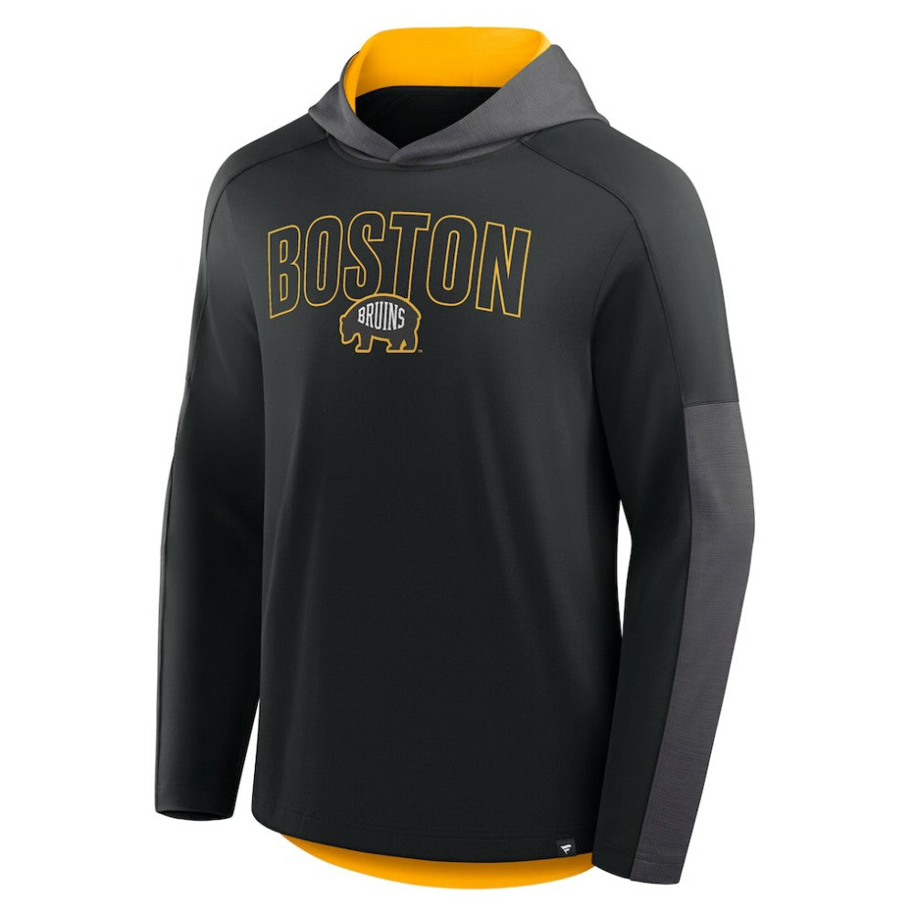Boston Bruins Fanatics Penalty Shot Long Sleeve Hoodie T-Shirt - Black | Fanatics on sale